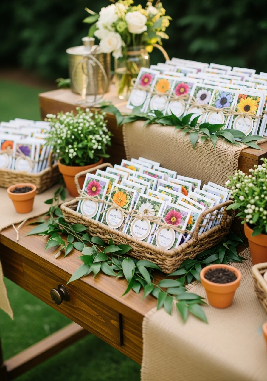 Flower Seed Packet Favors - 50 Best Backyard Baby Shower Ideas for Easy Hosting