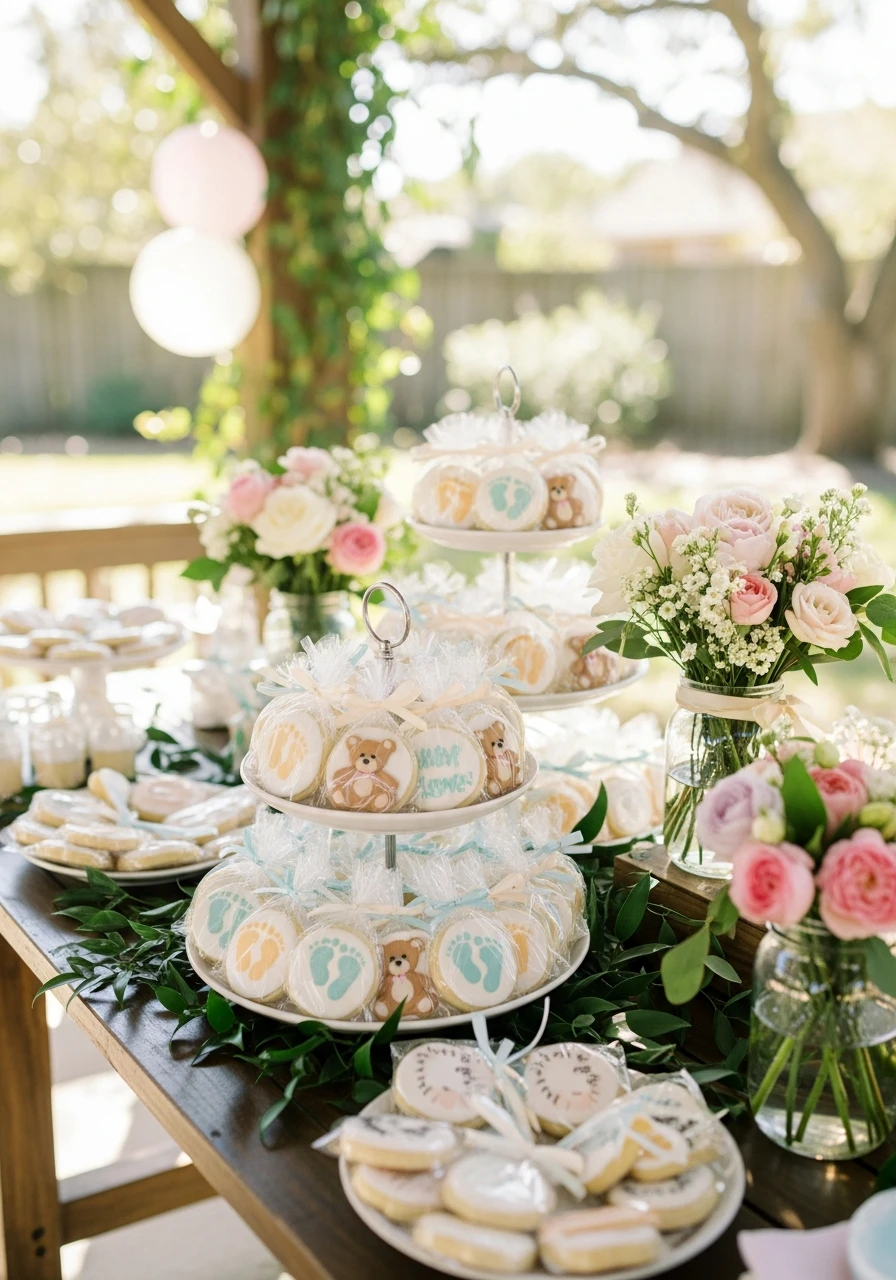 Personalized Cookie Treats - 50 Best Backyard Baby Shower Ideas for Easy Hosting