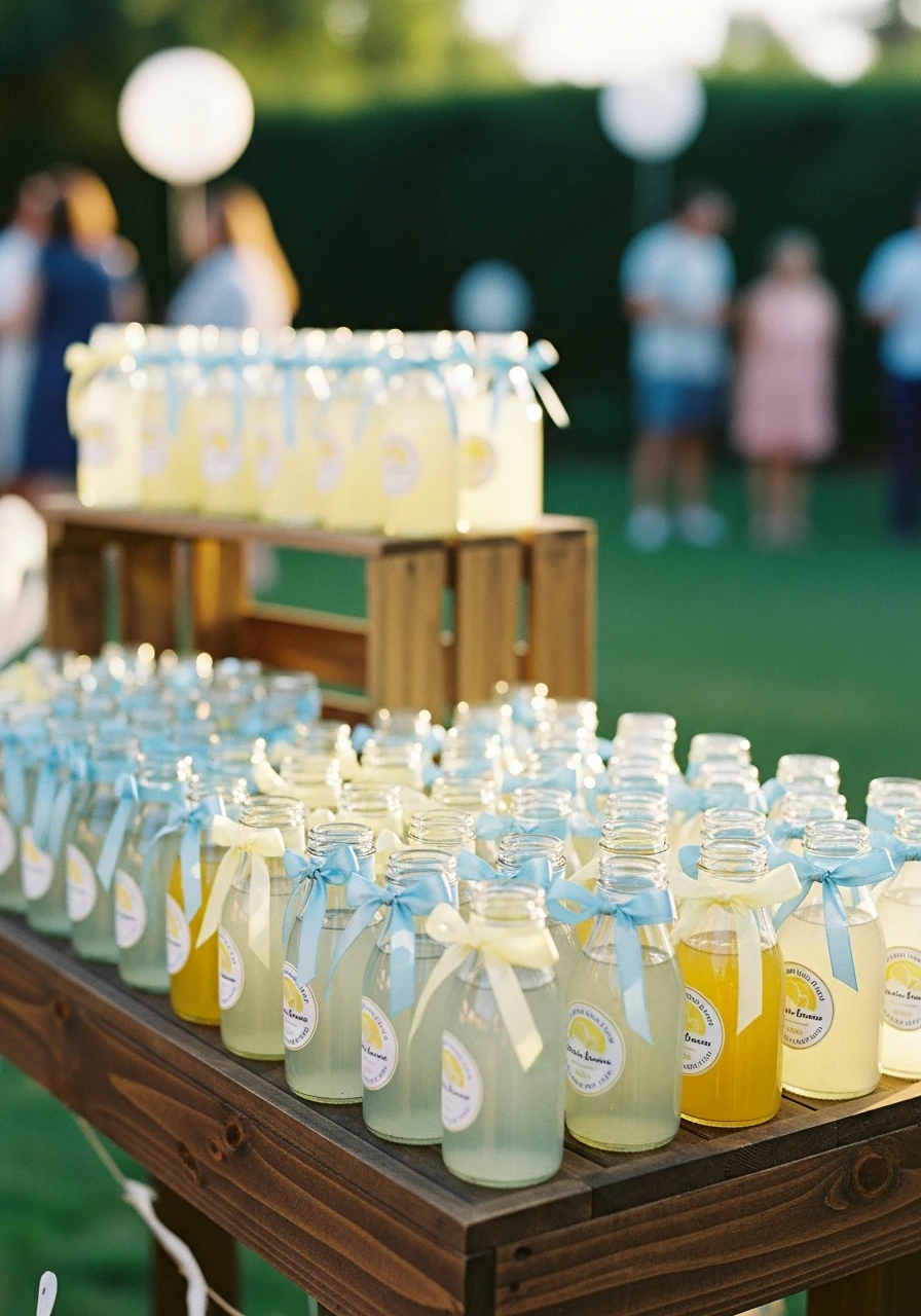 Mini Drink Bottle Gifts - 50 Best Backyard Baby Shower Ideas for Easy Hosting