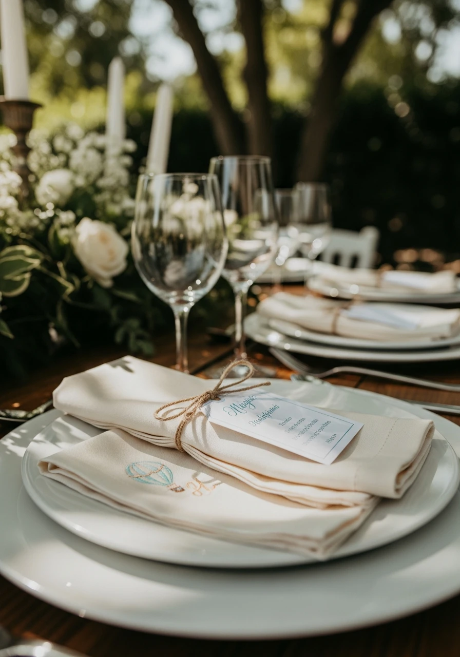 Personalized Napkins - 50 Best Backyard Baby Shower Ideas for Easy Hosting