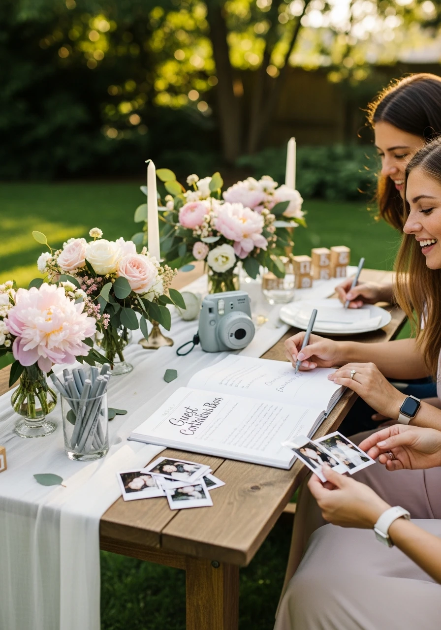 Guest Contribution Book - 50 Best Backyard Baby Shower Ideas for Easy Hosting