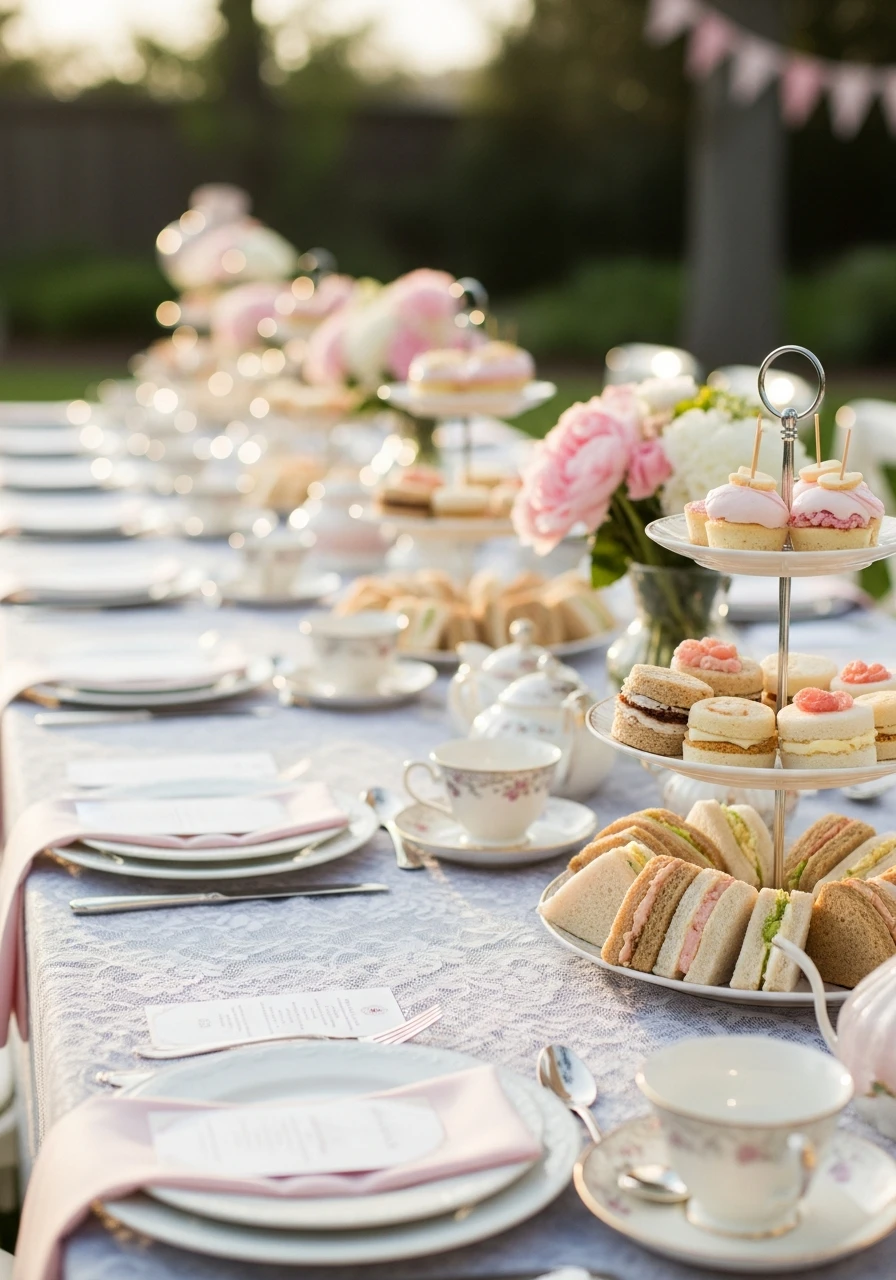 Elegant Backyard Tea Party - 50 Best Backyard Baby Shower Ideas for Easy Hosting