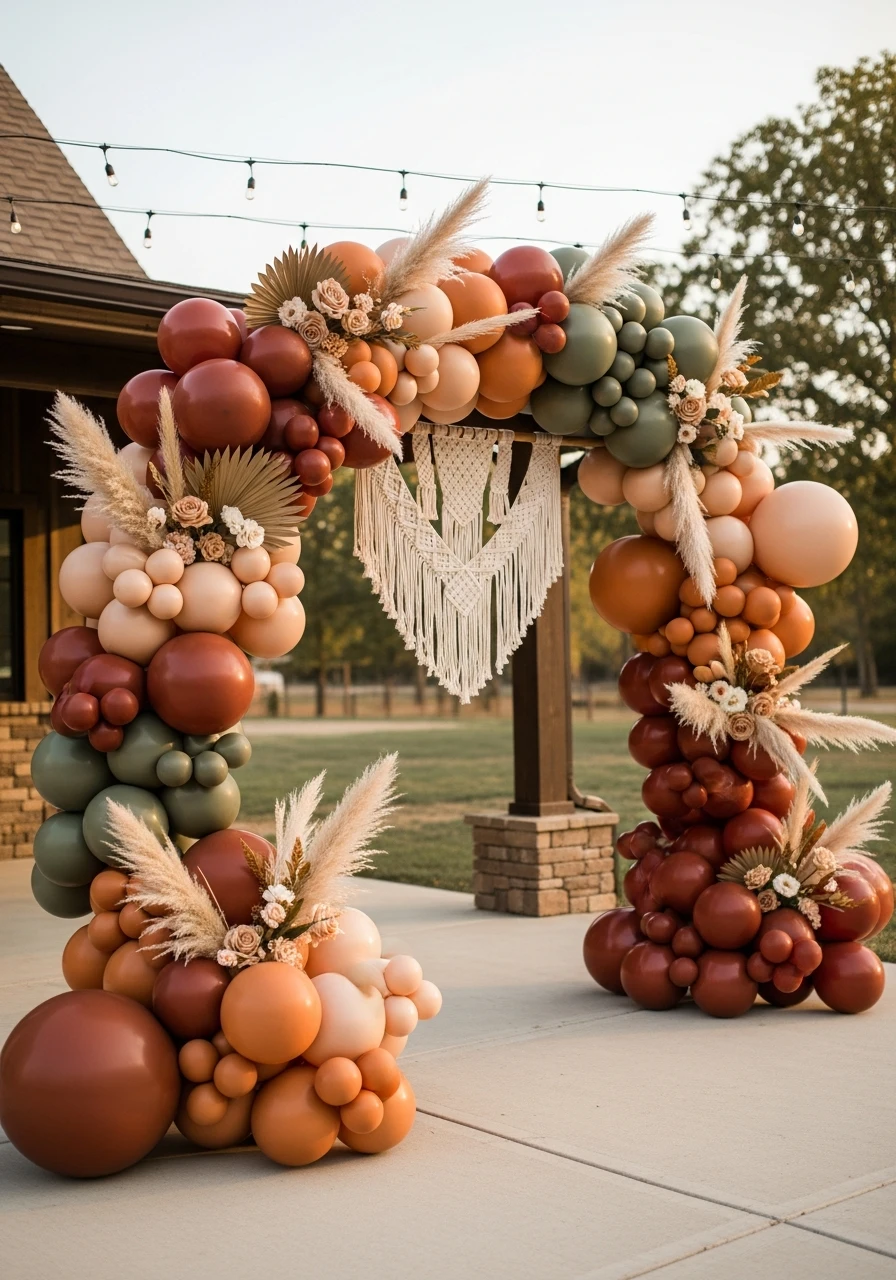 Warm Earth Tone Arch - 50 Best Balloon Arch Ideas for Your Party