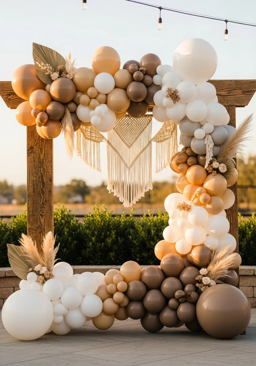 Arch with Wooden Base - 50 Best Balloon Arch Ideas for Your Party