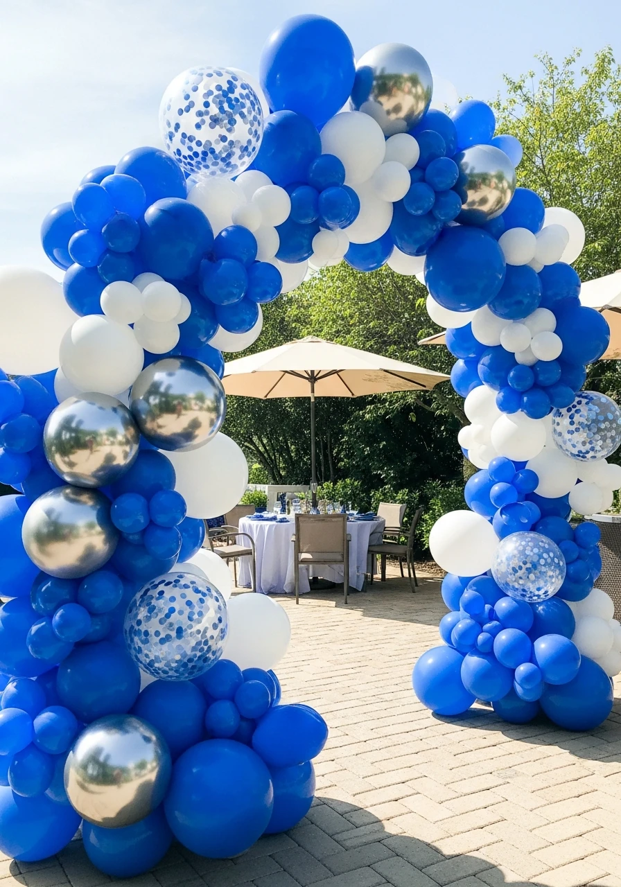 School Color Graduation Arch - 50 Best Balloon Arch Ideas for Your Party
