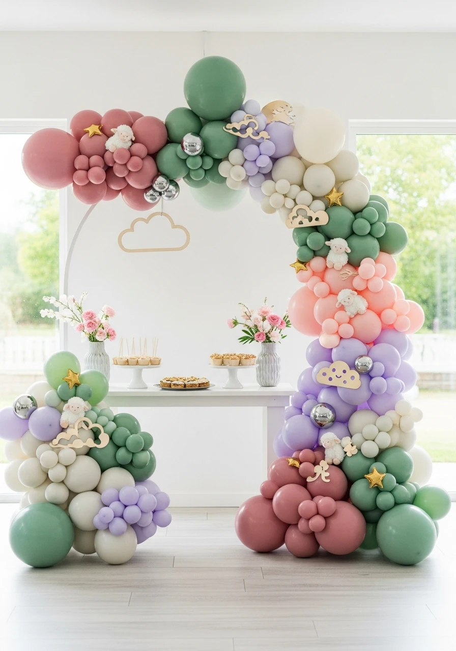 Gentle Baby Shower Arch - 50 Best Balloon Arch Ideas for Your Party