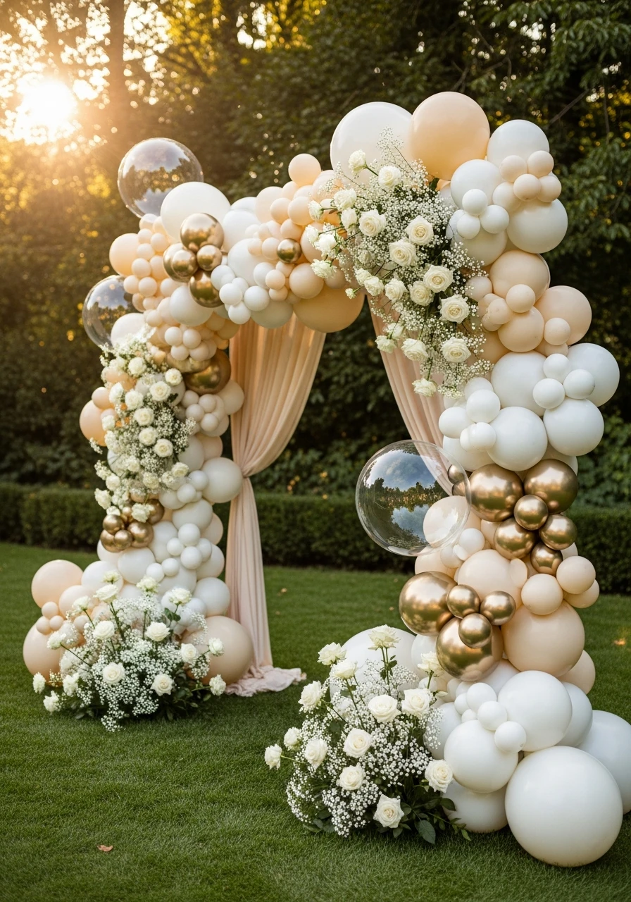 Elegant Wedding Ceremony Arch - 50 Best Balloon Arch Ideas for Your Party