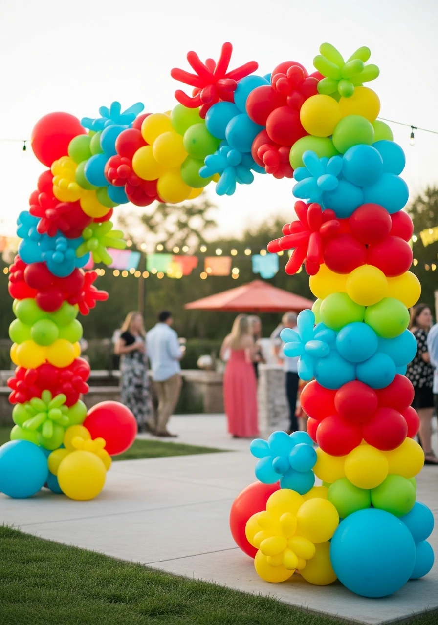 Lively Fiesta-Themed Arch - 50 Best Balloon Arch Ideas for Your Party