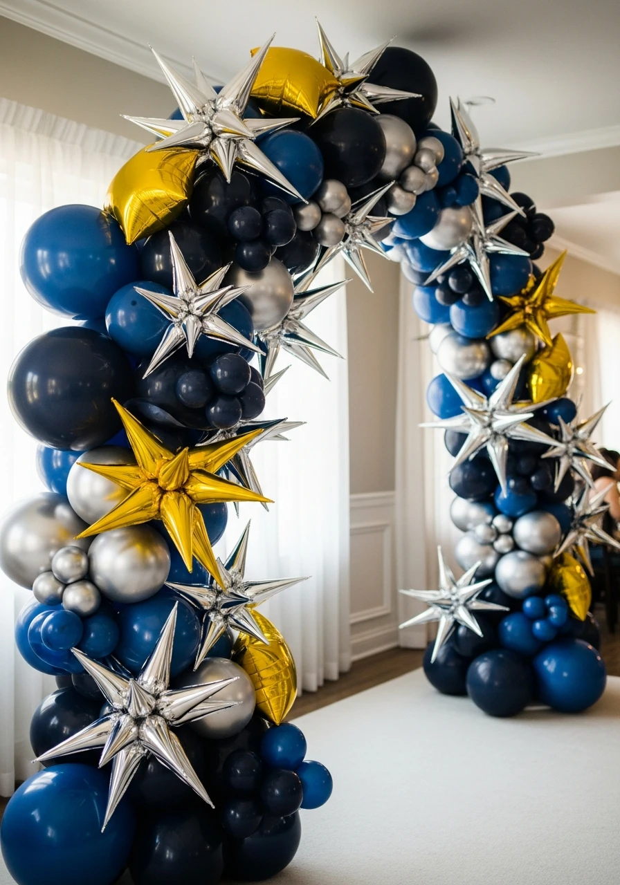 Playful Star Accent Arch - 50 Best Balloon Arch Ideas for Your Party
