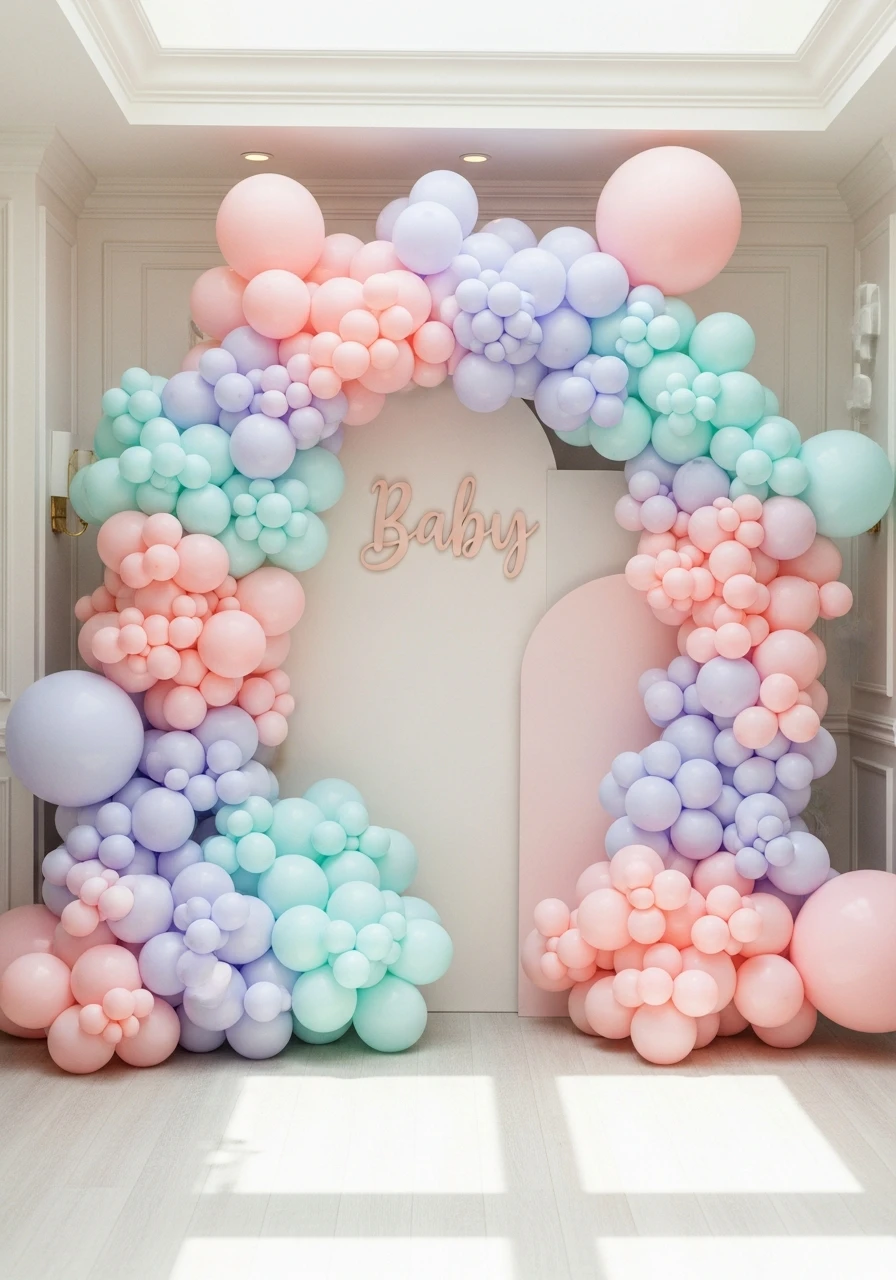 Soft Pastel Color Arch - 50 Best Balloon Arch Ideas for Your Party