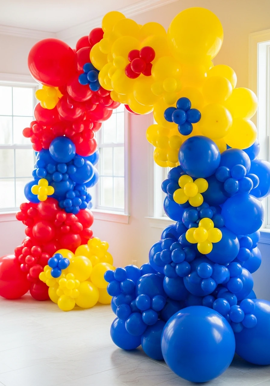 Bold Primary Color Arch - 50 Best Balloon Arch Ideas for Your Party