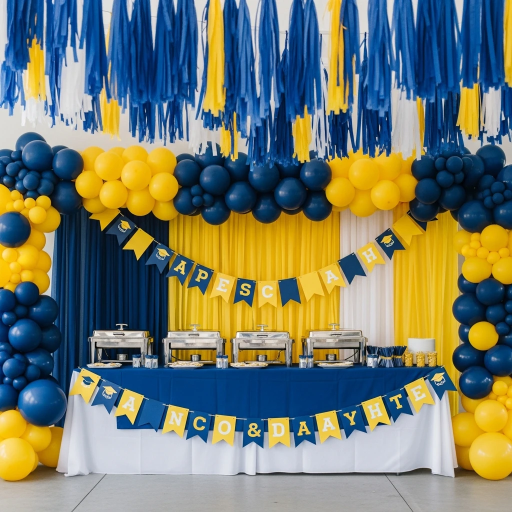 Classic School Colors - 50 Boys Graduation Party Ideas That Are Fun and Easy