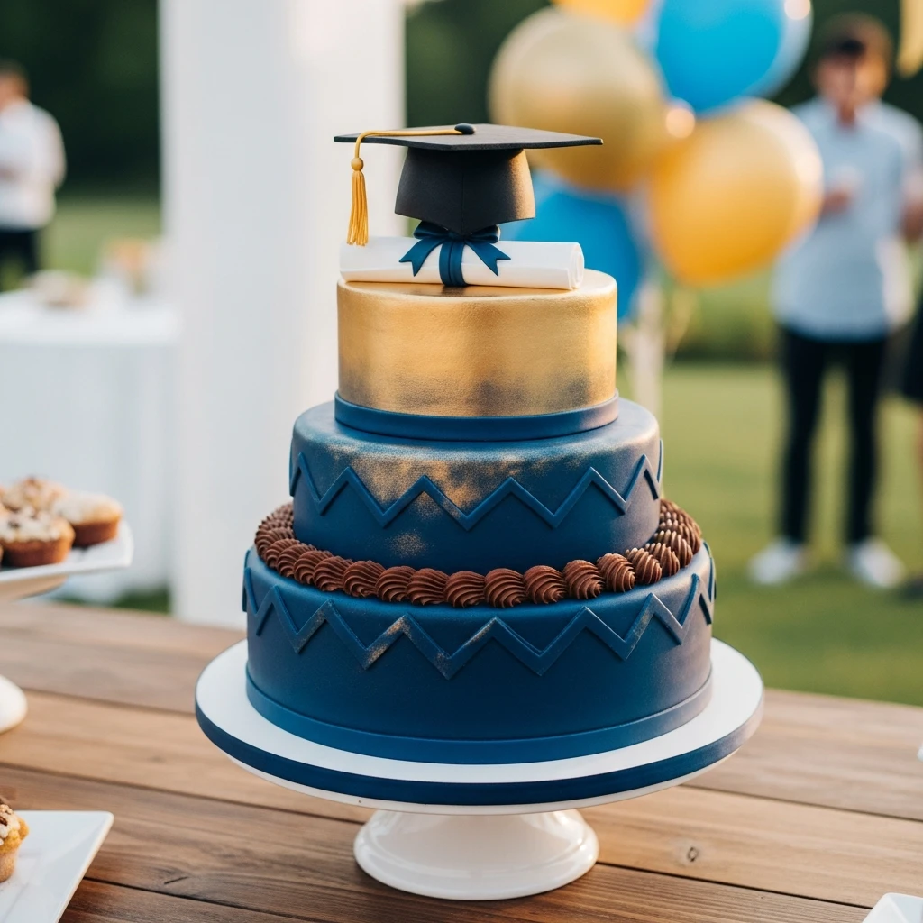 Themed Graduation Cake - 50 Boys Graduation Party Ideas That Are Fun and Easy