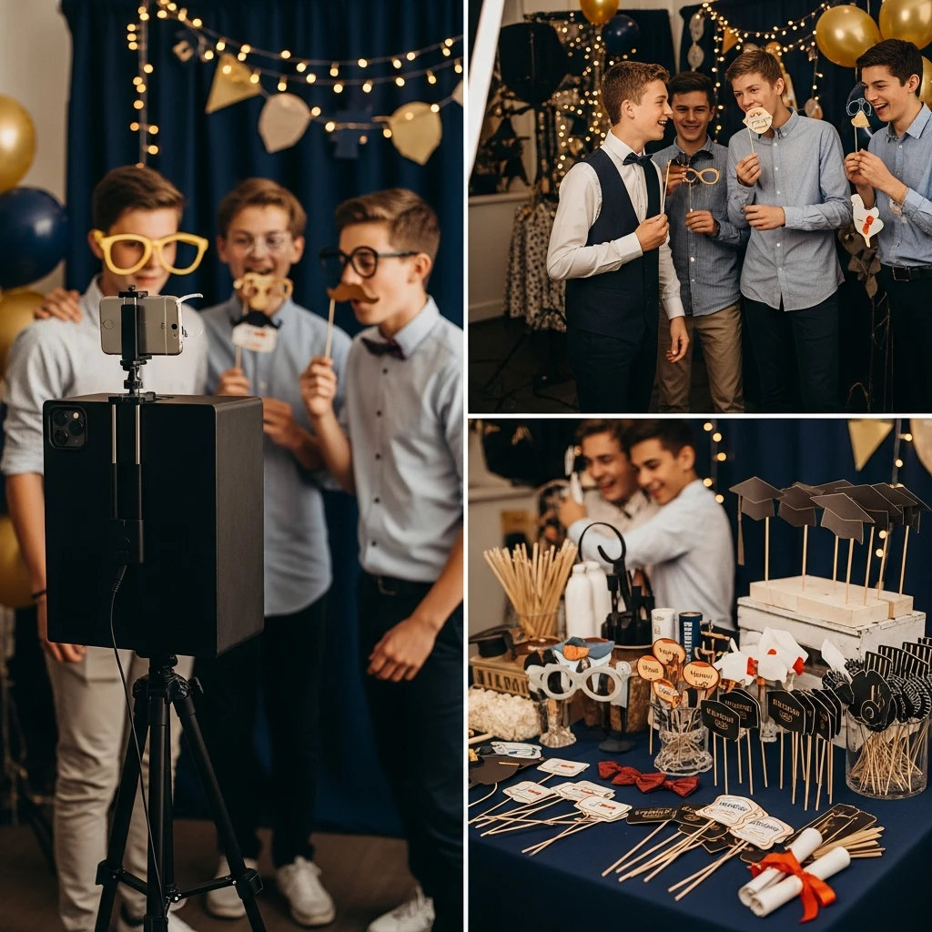 Fun Graduation Photo Booth - 50 Boys Graduation Party Ideas That Are Fun and Easy
