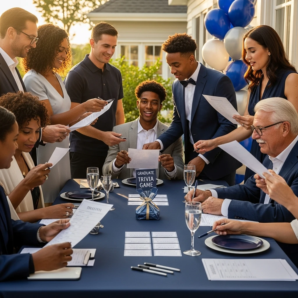 Graduation Trivia Game - 50 Boys Graduation Party Ideas That Are Fun and Easy