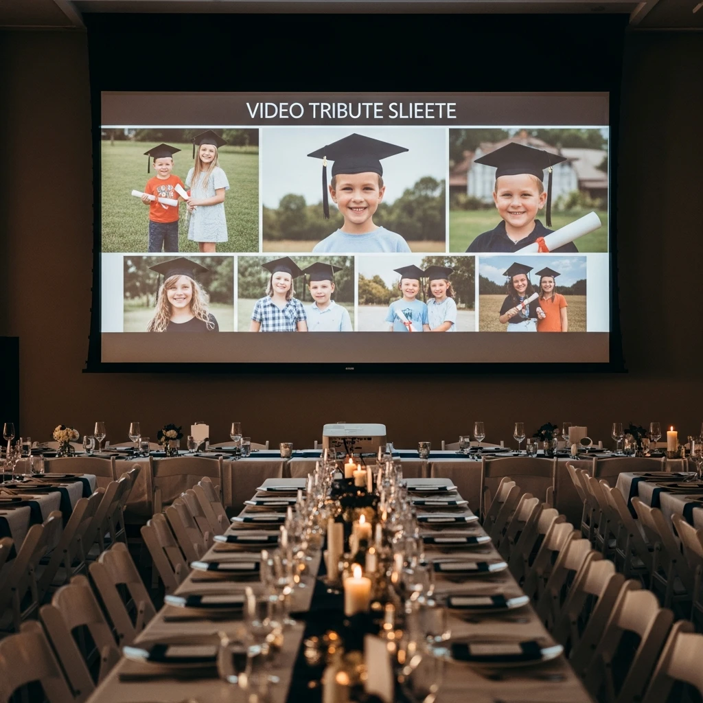 Video Tribute Slideshow - 50 Boys Graduation Party Ideas That Are Fun and Easy