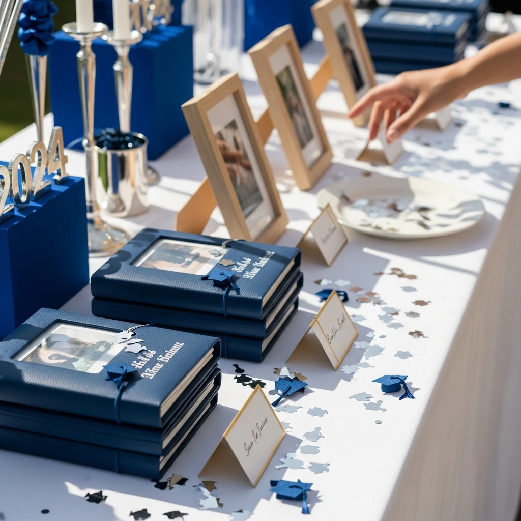 Mini Photo Albums - 50 Boys Graduation Party Ideas That Are Fun and Easy