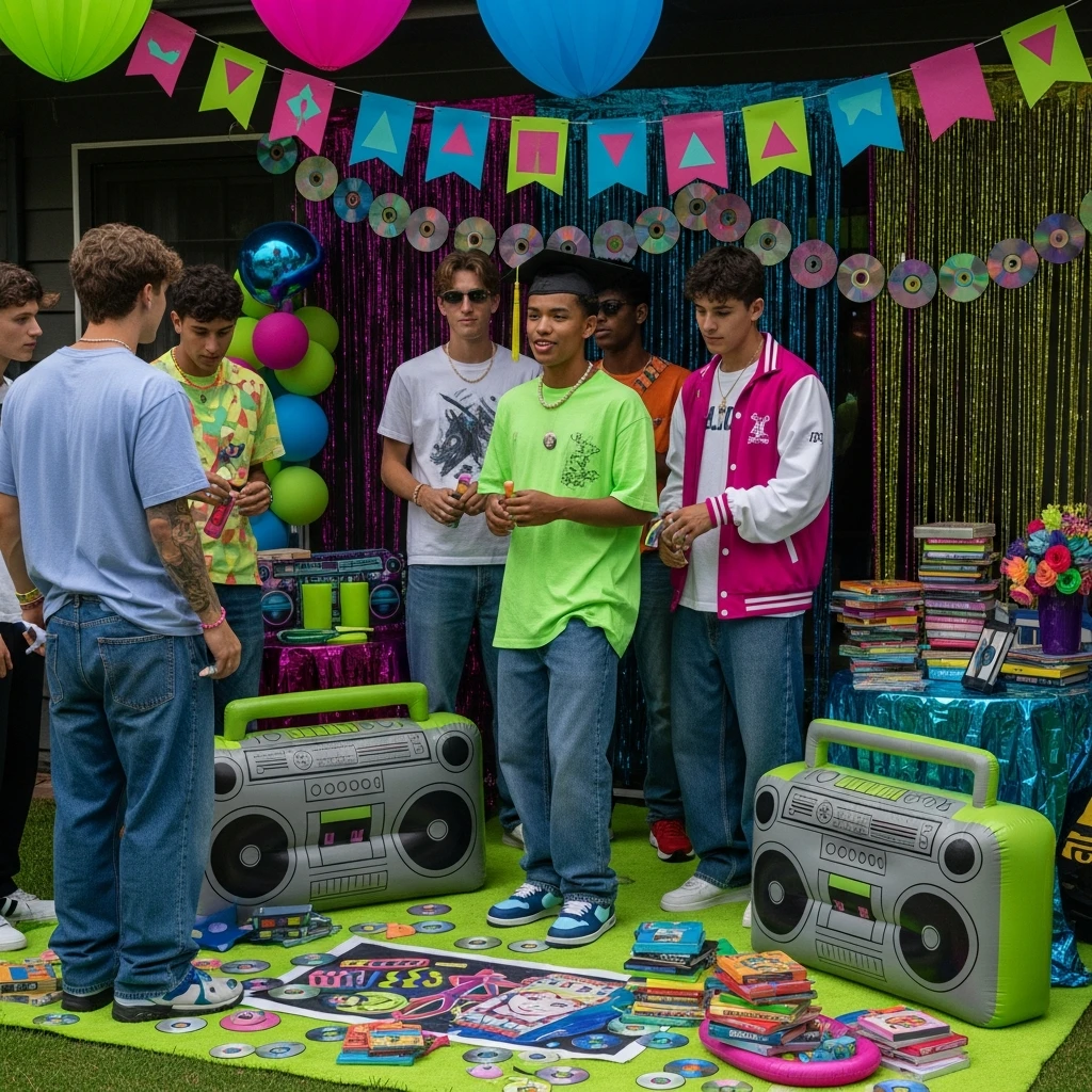 Retro Throwback Party - 50 Boys Graduation Party Ideas That Are Fun and Easy