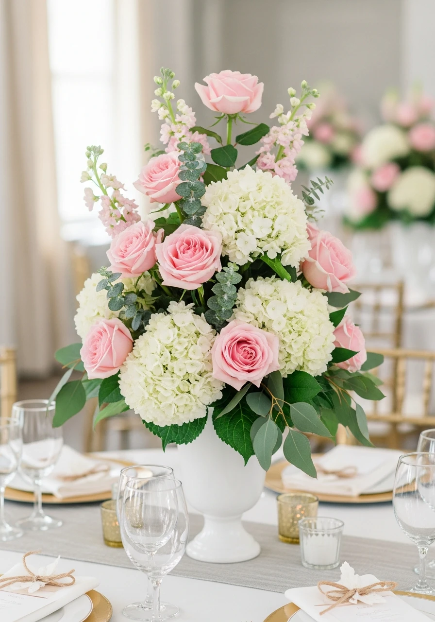 Classic Fresh Flower Bouquet - 50 Best Bridal Shower Centerpiece Ideas for Every Celebration