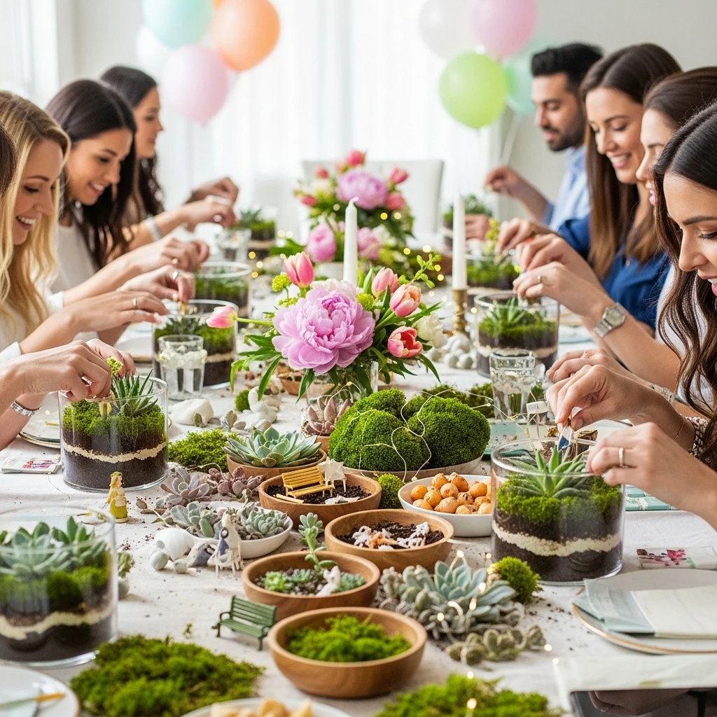 Terrarium Building Party - 50 Best Spring Birthday Party Ideas for Adults and Kids