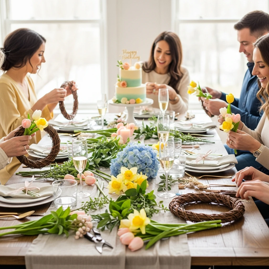 DIY Spring Decor Workshop - 50 Best Spring Birthday Party Ideas for Adults and Kids