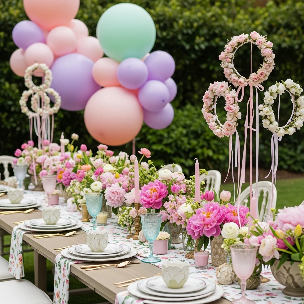 Full Floral Theme Celebration - 50 Best Spring Birthday Party Ideas for Adults and Kids