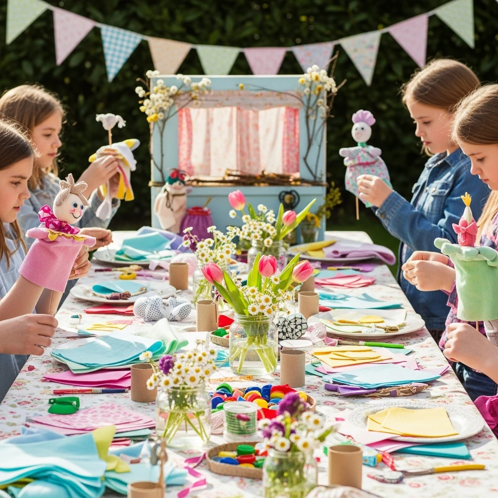 Spring Puppet Craft Show - 50 Best Spring Birthday Party Ideas for Adults and Kids