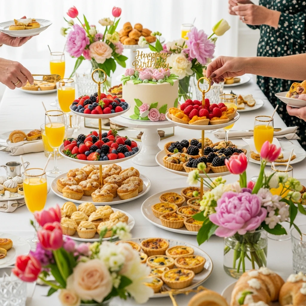 Elegant Spring Brunch - 50 Best Spring Birthday Party Ideas for Adults and Kids
