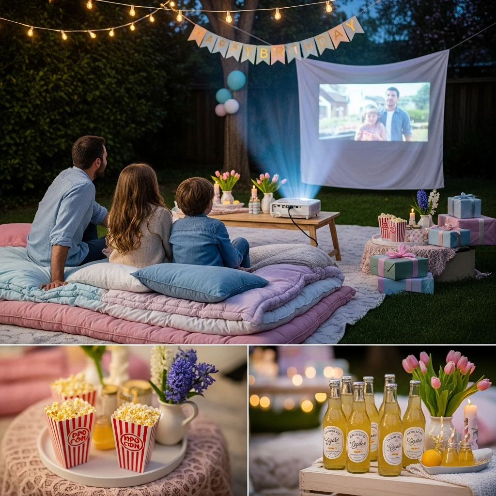 Outdoor Movie Night - 50 Best Spring Birthday Party Ideas for Adults and Kids