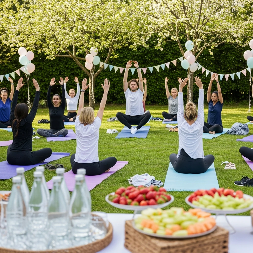 Outdoor Yoga Session - 50 Best Spring Birthday Party Ideas for Adults and Kids