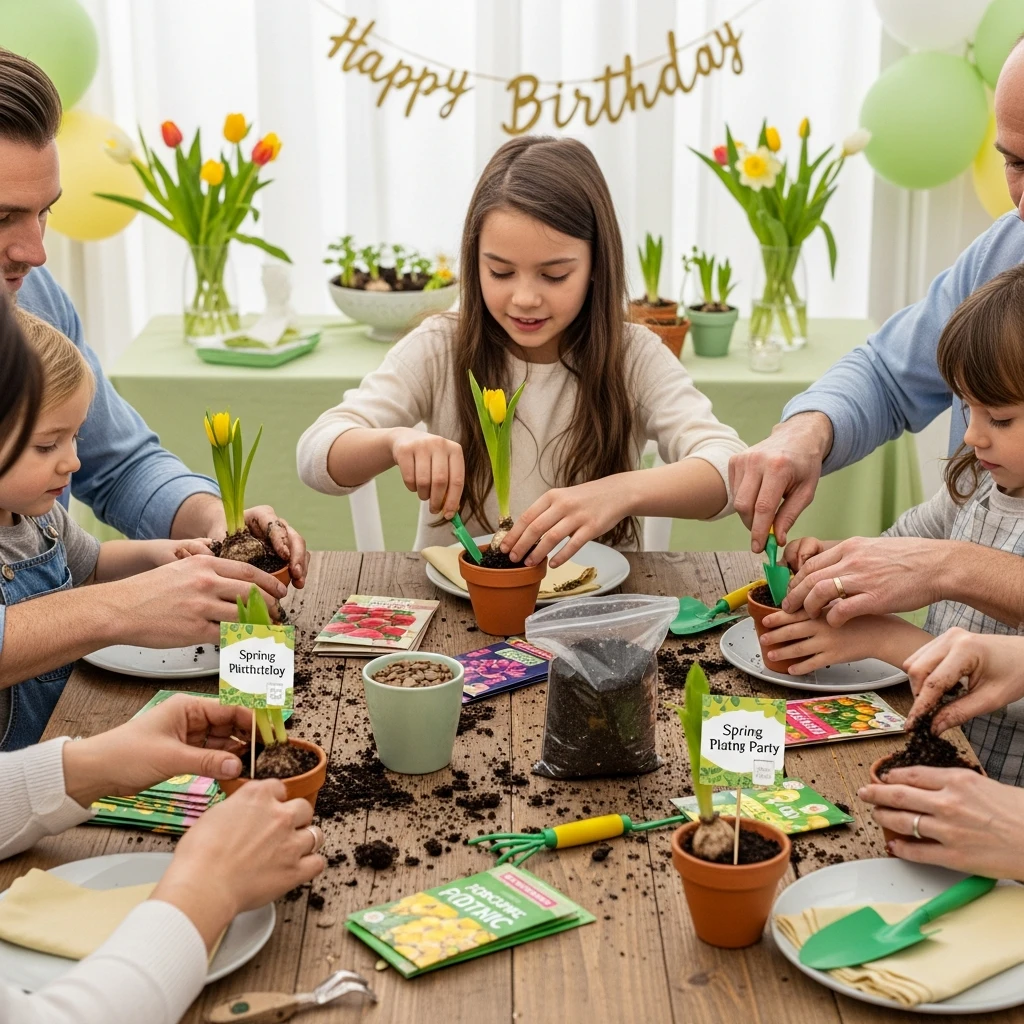 Symbolic Planting Party - 50 Best Spring Birthday Party Ideas for Adults and Kids
