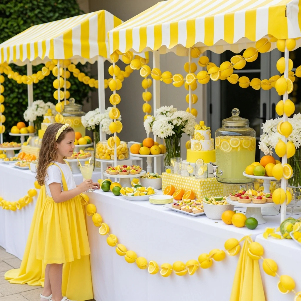 Zesty Lemonade Stand Party - 50 Best Spring Birthday Party Ideas for Adults and Kids