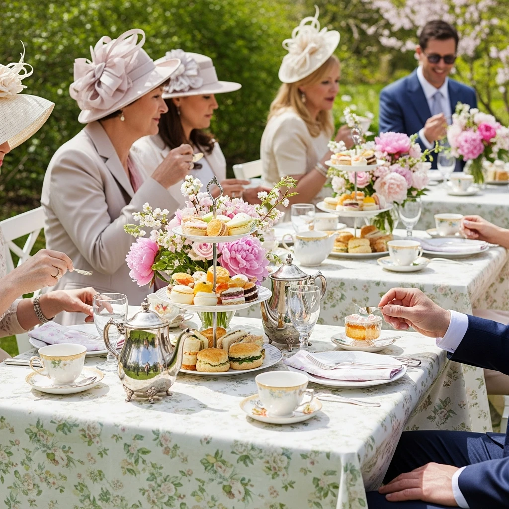 Classic Outdoor Tea Party - 50 Best Spring Birthday Party Ideas for Adults and Kids