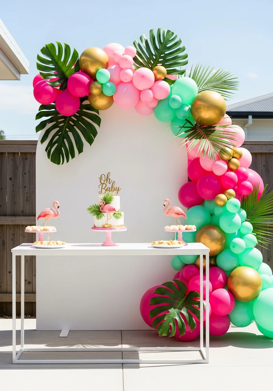 Tropical Flamingo Theme - 50 Perfect summer baby shower themes