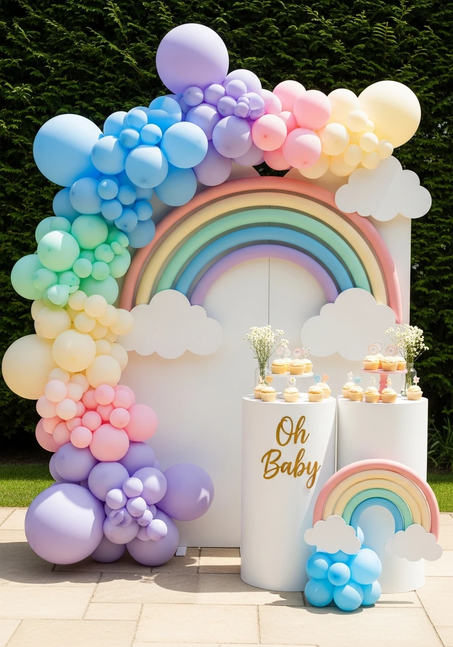 Pastel Rainbow Theme - 50 Perfect summer baby shower themes