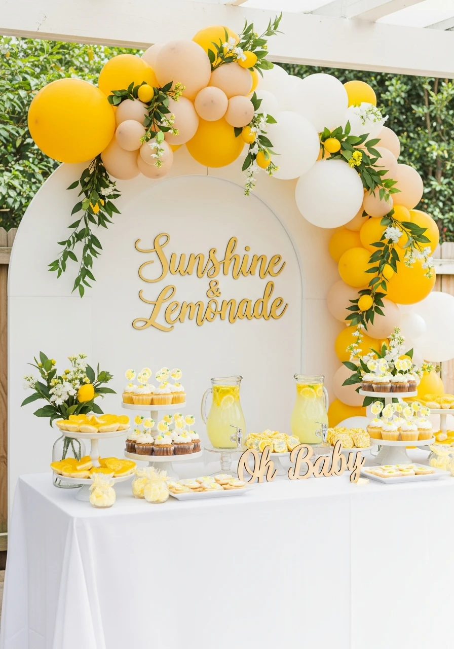 Sunshine and Lemonade Theme - 50 Perfect summer baby shower themes