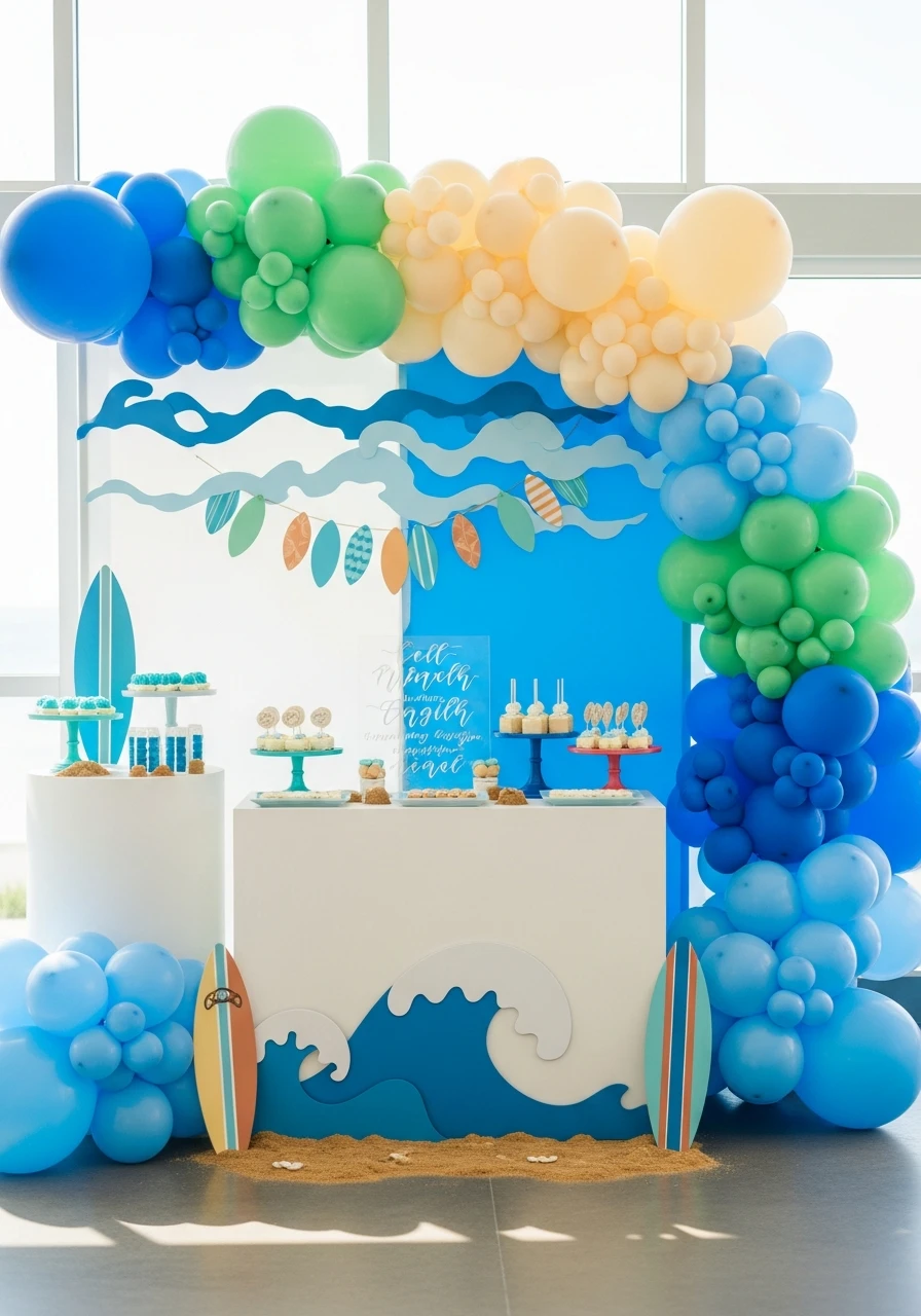 Laid-Back Surf Theme - 50 Perfect summer baby shower themes