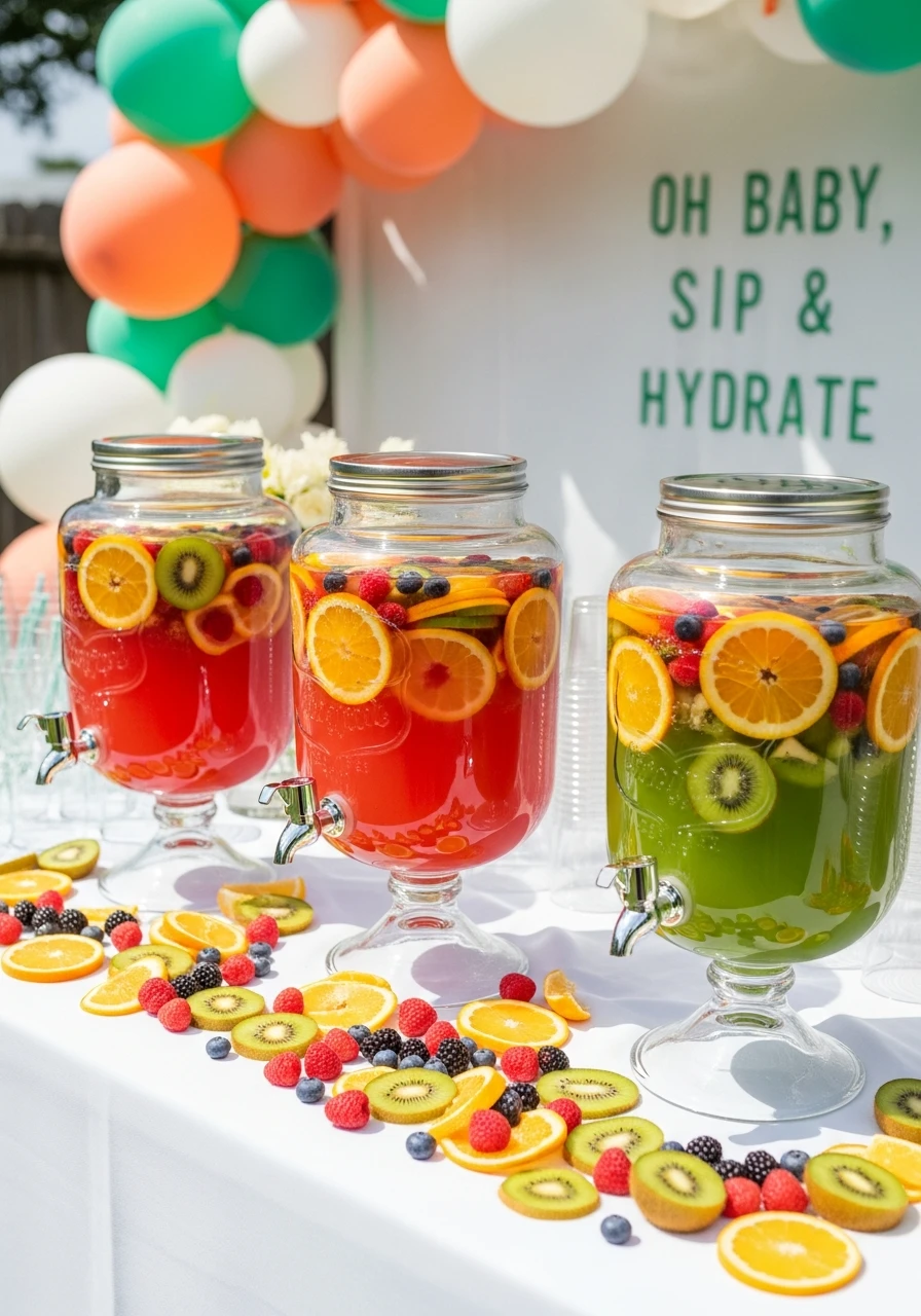 Colorful Fruit Punch - 50 Perfect summer baby shower themes
