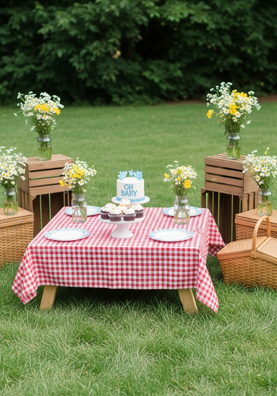 Gingham Picnic Theme - 50 Perfect summer baby shower themes