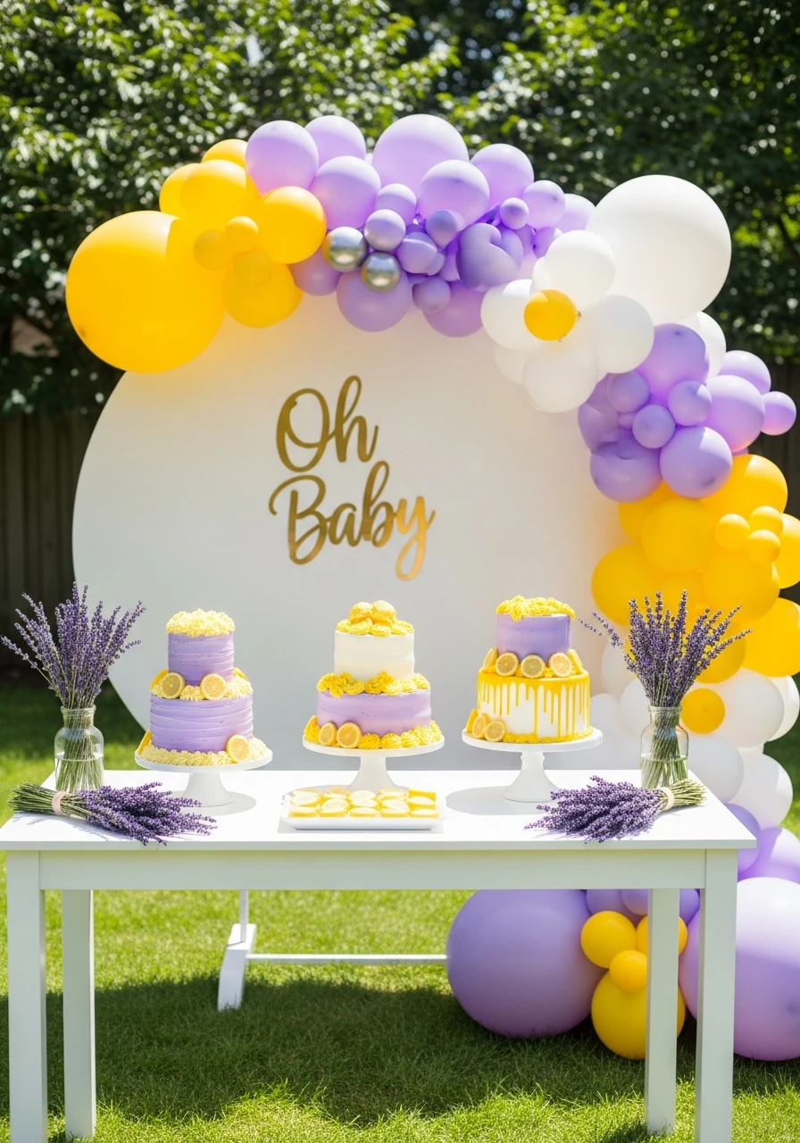 Lemon and Lavender Theme - 50 Perfect summer baby shower themes
