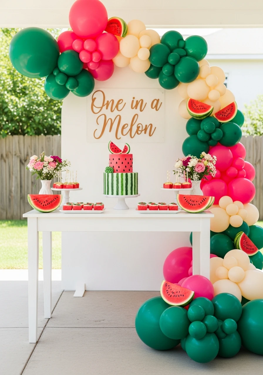 One in a Melon Theme - 50 Perfect summer baby shower themes