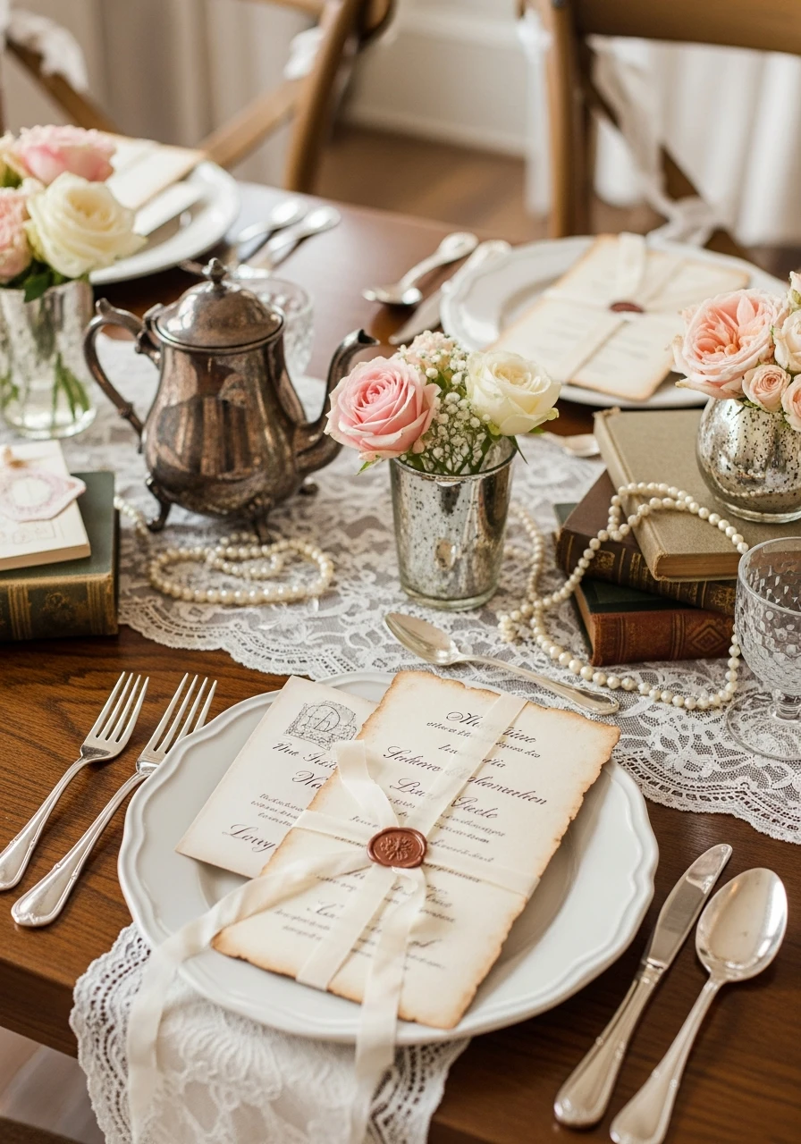 Storybook Invitation Design - 50 Gorgeous Vintage Bridal Shower Ideas for a Timeless Celebration