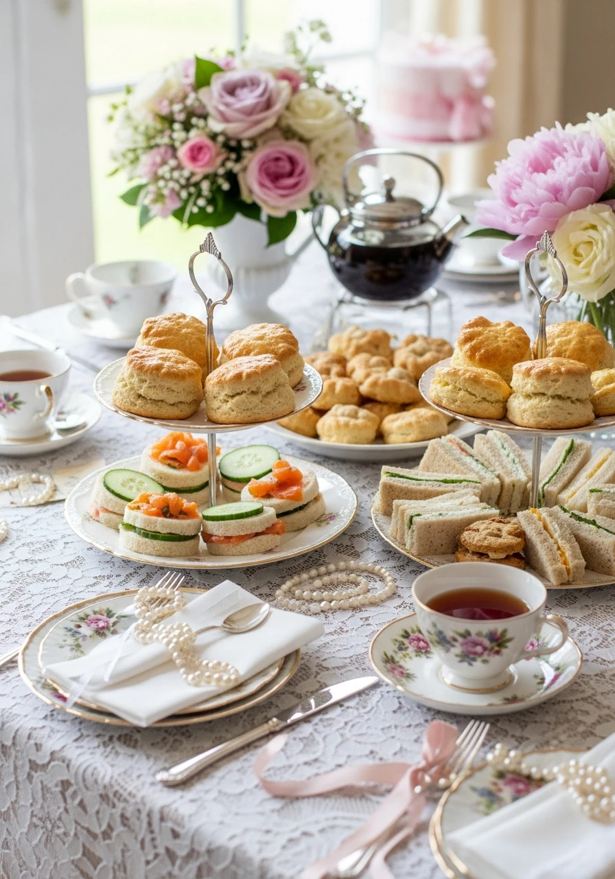 Traditional Tea Party Menu - 50 Gorgeous Vintage Bridal Shower Ideas for a Timeless Celebration