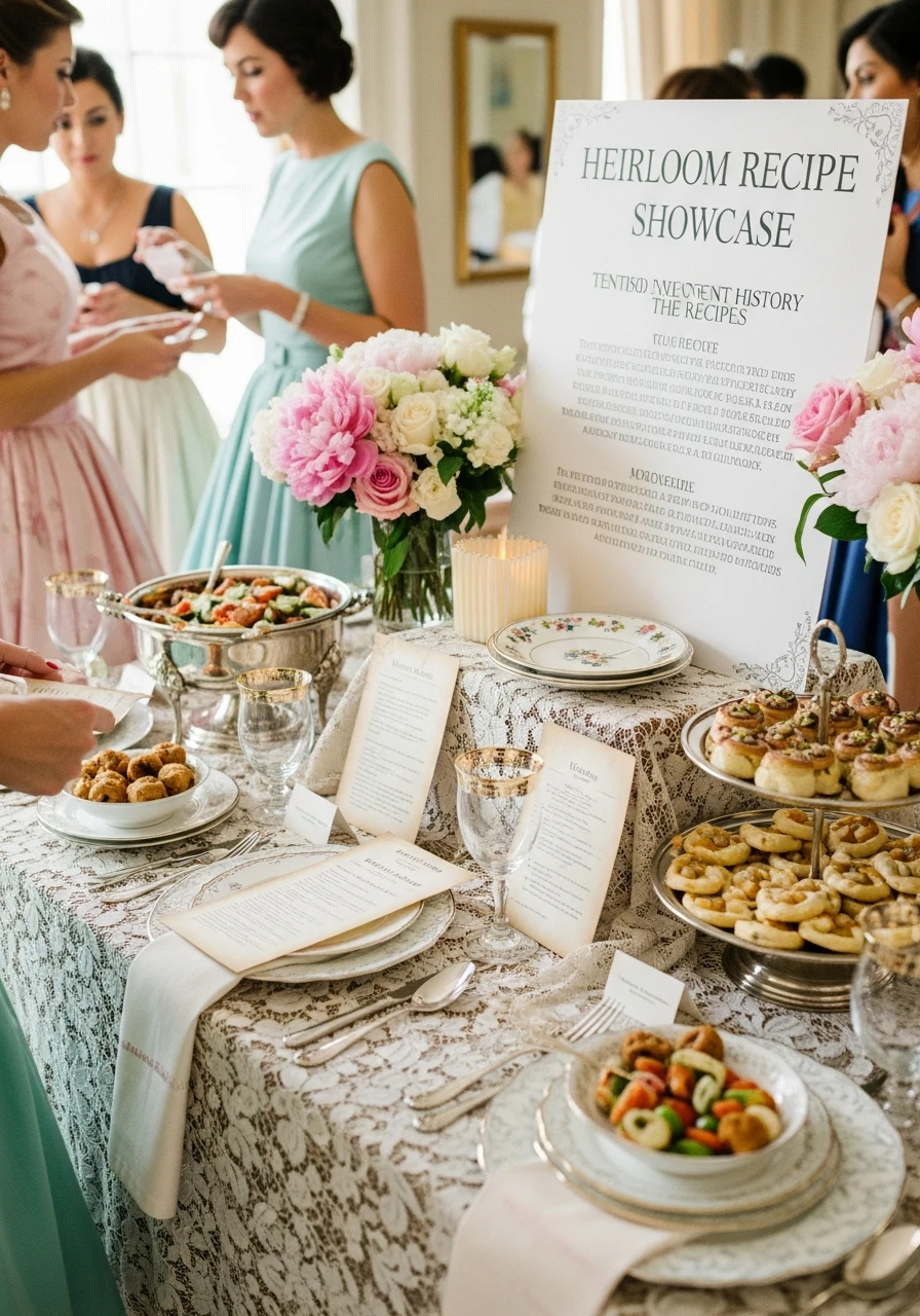 Heirloom Recipe Showcase - 50 Gorgeous Vintage Bridal Shower Ideas for a Timeless Celebration