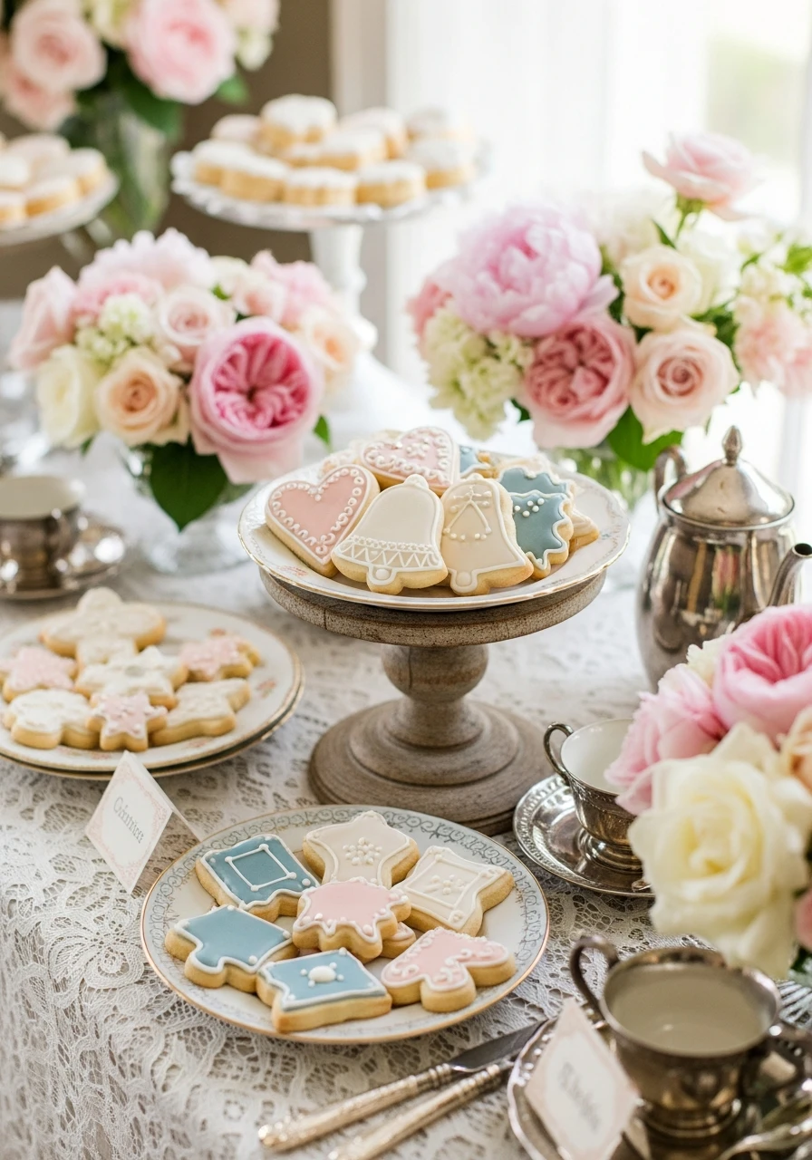 Antique Cookie Cutter Desserts - 50 Gorgeous Vintage Bridal Shower Ideas for a Timeless Celebration