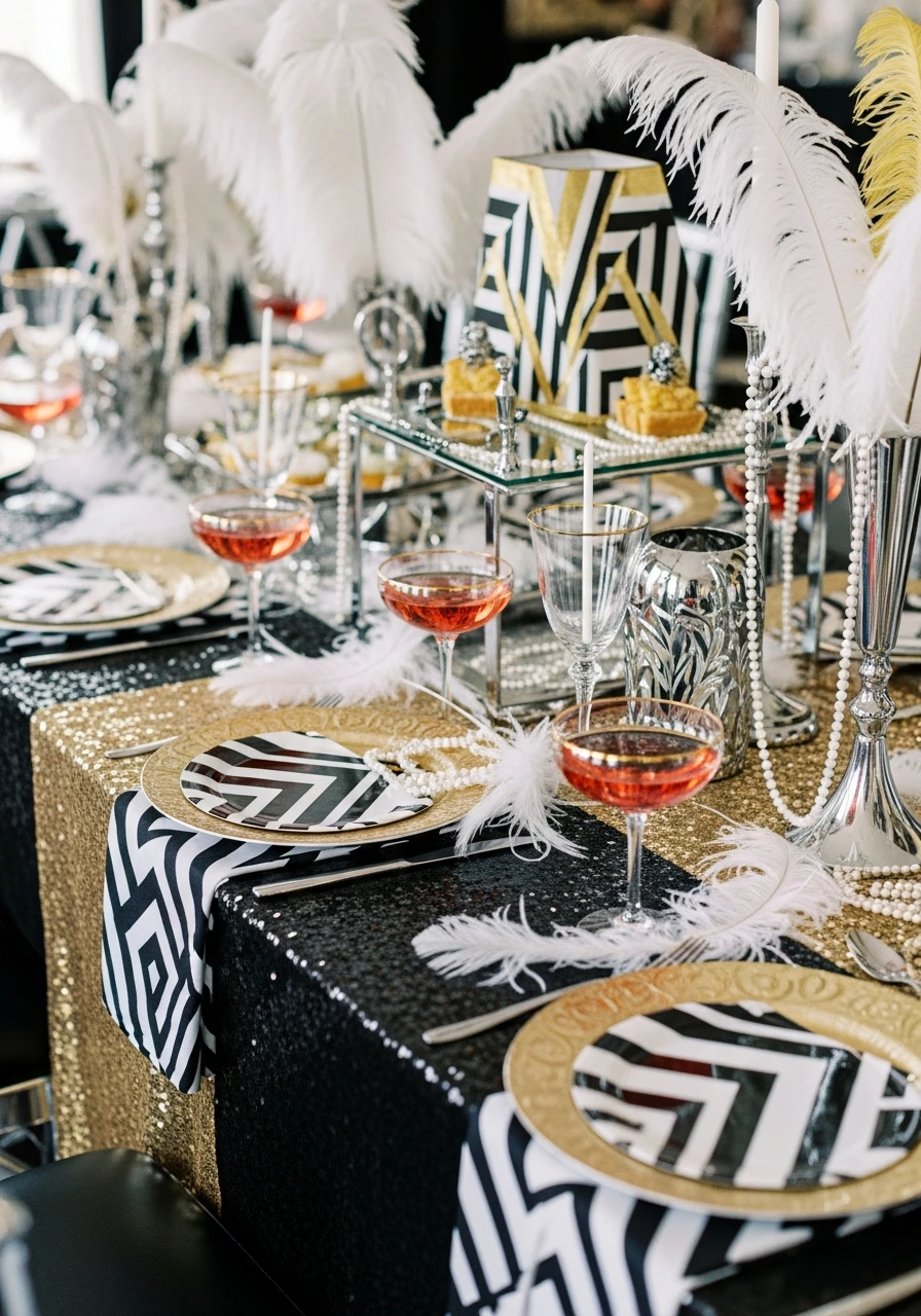 1920s Art Deco Shower - 50 Gorgeous Vintage Bridal Shower Ideas for a Timeless Celebration