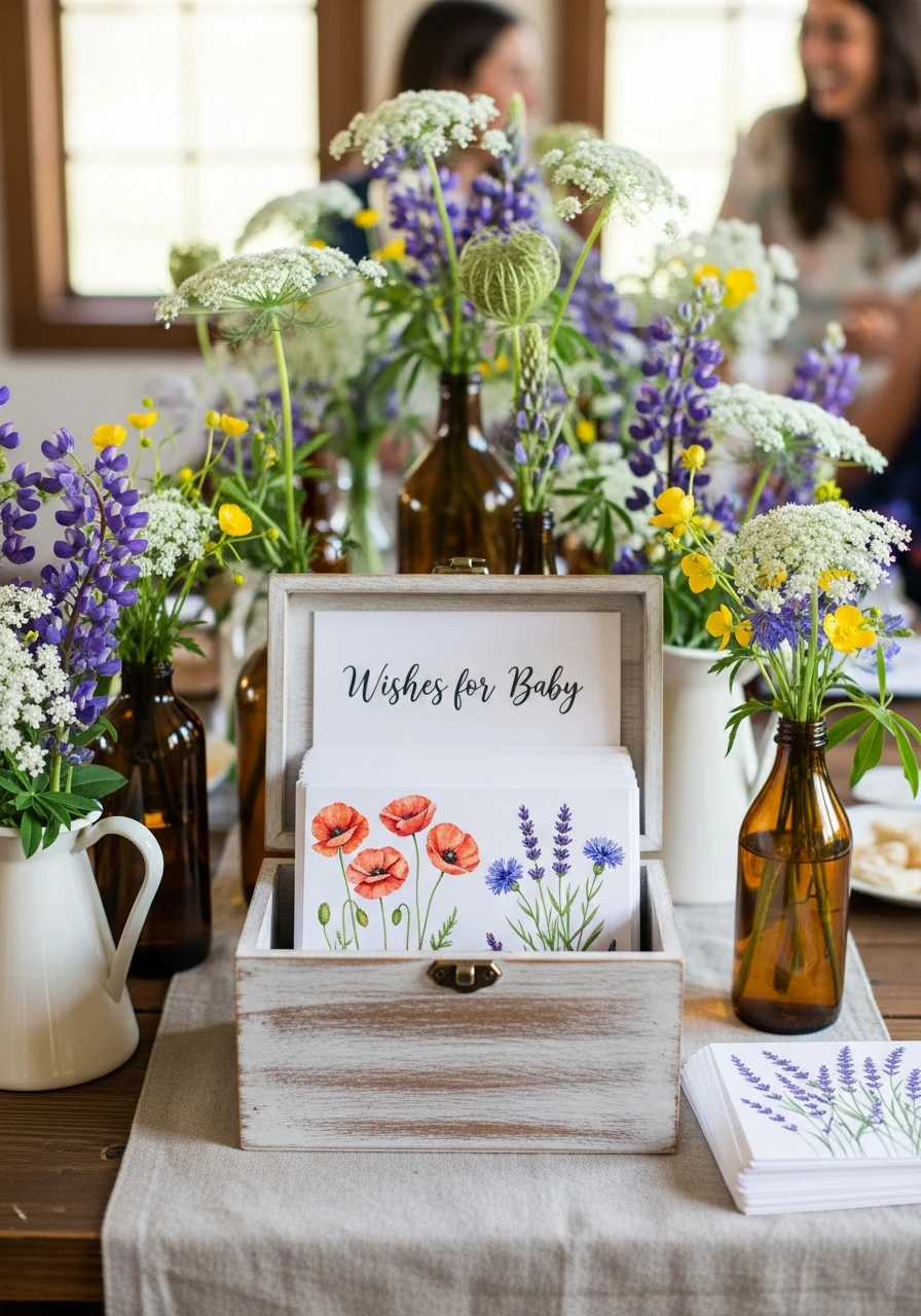 Wishes for Baby Cards - 50 Best Wildflower Baby Shower Theme Ideas for a 'Baby in Bloom' Party