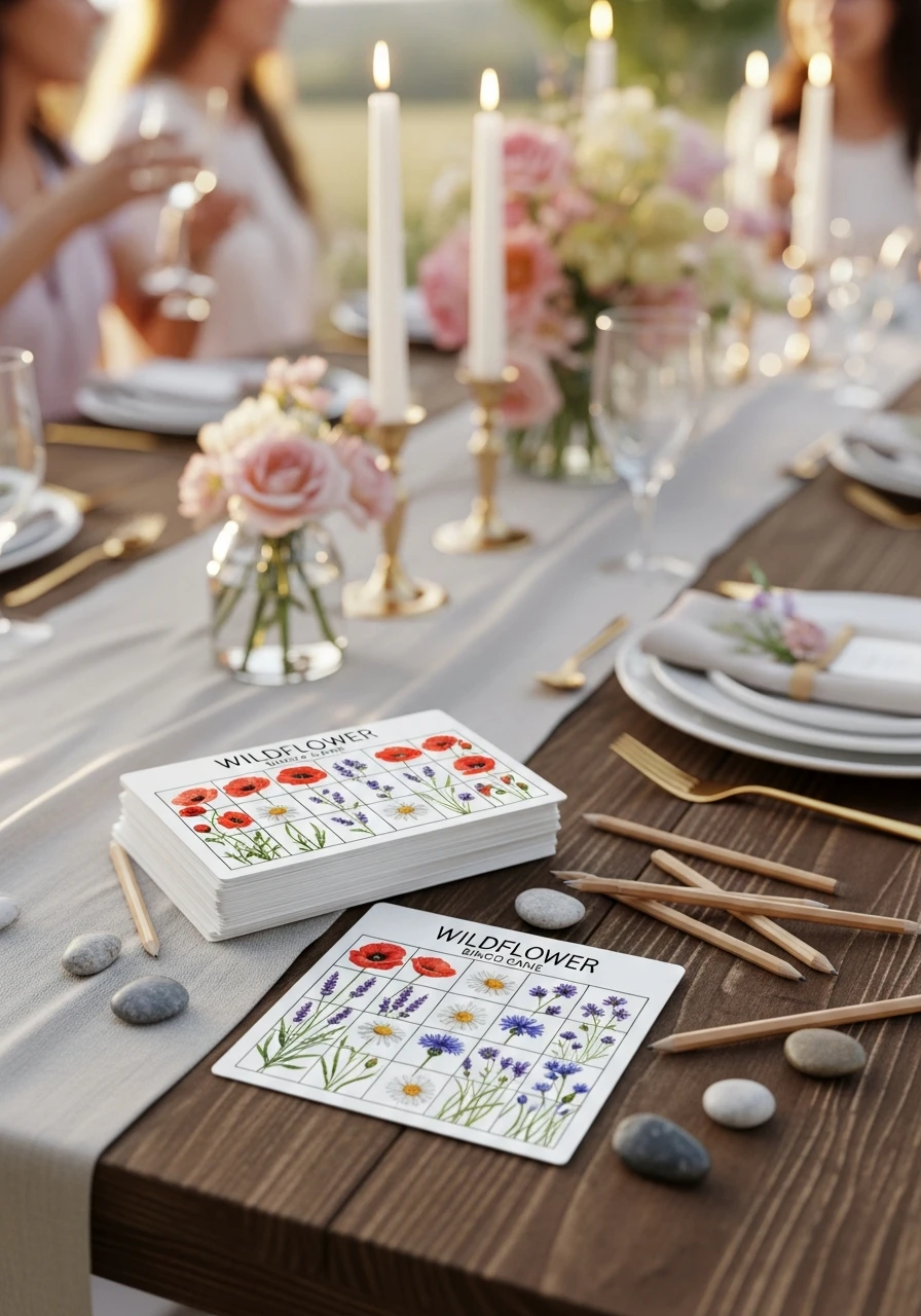 Wildflower Bingo Game - 50 Best Wildflower Baby Shower Theme Ideas for a 'Baby in Bloom' Party