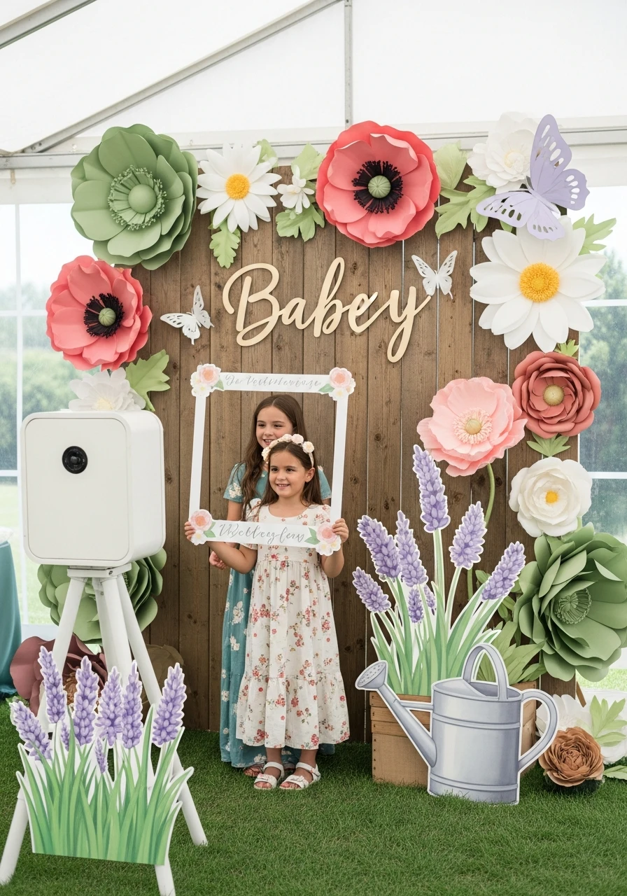 Floral Photo Props - 50 Best Wildflower Baby Shower Theme Ideas for a 'Baby in Bloom' Party