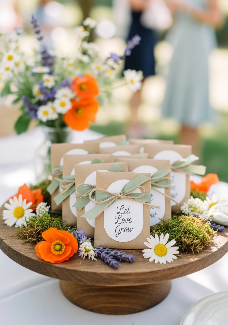 Seed Packet Favors - 50 Best Wildflower Baby Shower Theme Ideas for a 'Baby in Bloom' Party